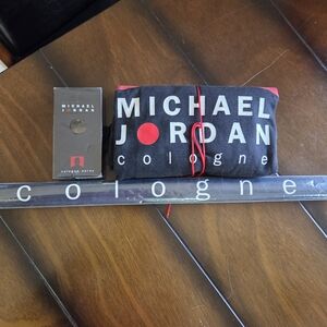 Michael Jordan Cologne Set with Black and Red T-Shirt, Poster and Cologne.